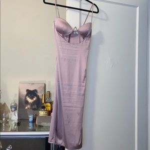 Oh polly lilac satin midi size US 6